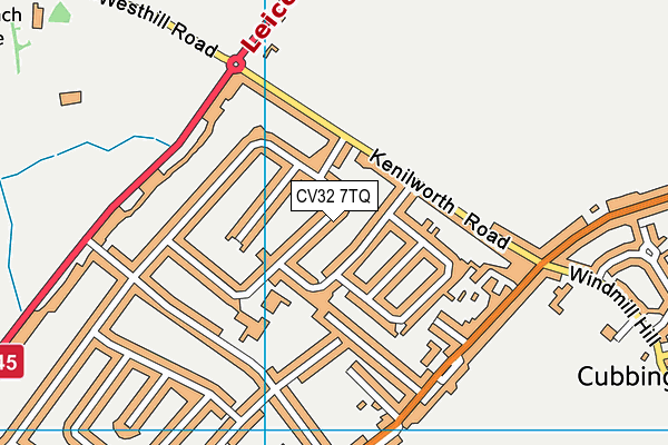 CV32 7TQ map - OS VectorMap District (Ordnance Survey)