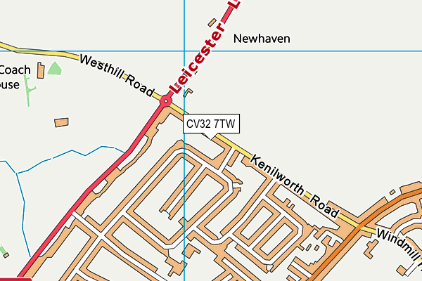 CV32 7TW map - OS VectorMap District (Ordnance Survey)