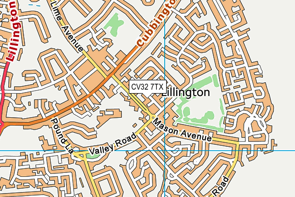 CV32 7TX map - OS VectorMap District (Ordnance Survey)