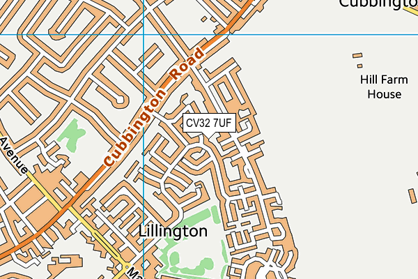 CV32 7UF map - OS VectorMap District (Ordnance Survey)