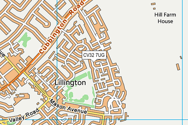 CV32 7UG map - OS VectorMap District (Ordnance Survey)