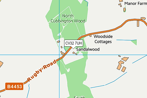 CV32 7UH map - OS VectorMap District (Ordnance Survey)