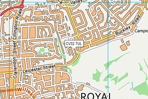 CV32 7UL map - OS VectorMap District (Ordnance Survey)