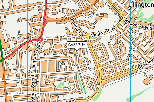 CV32 7UY map - OS VectorMap District (Ordnance Survey)