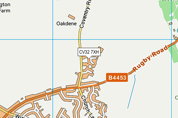 CV32 7XH map - OS VectorMap District (Ordnance Survey)