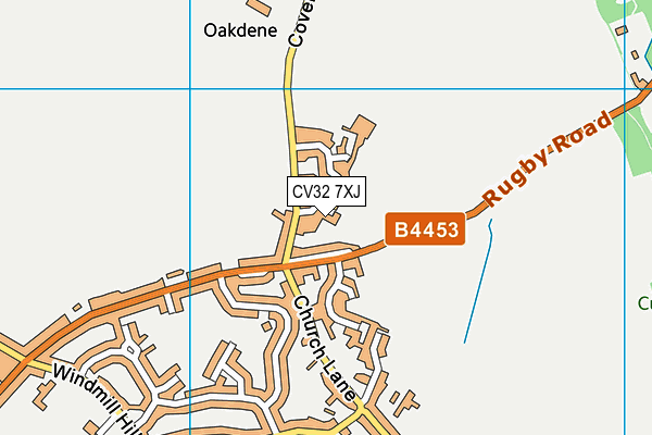 CV32 7XJ map - OS VectorMap District (Ordnance Survey)