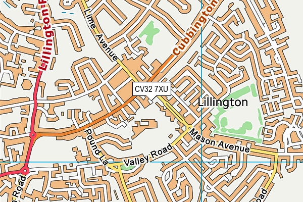 CV32 7XU map - OS VectorMap District (Ordnance Survey)