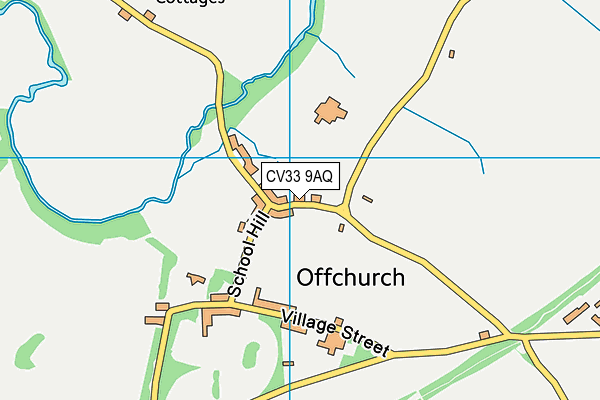 CV33 9AQ map - OS VectorMap District (Ordnance Survey)