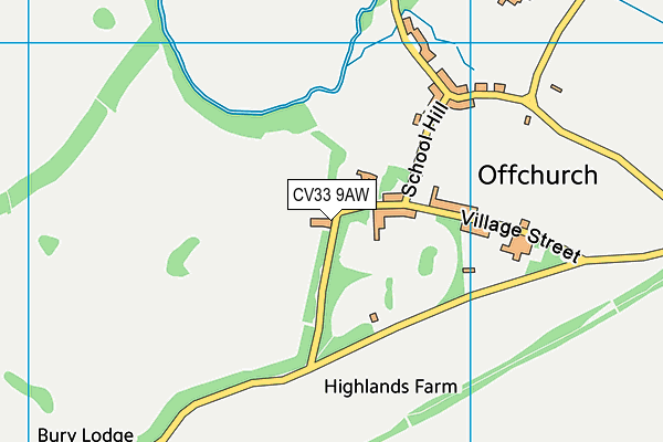 CV33 9AW map - OS VectorMap District (Ordnance Survey)