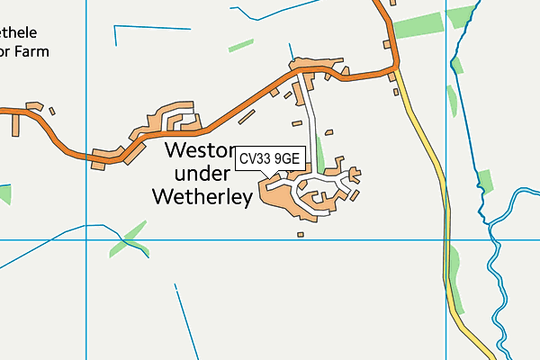 CV33 9GE map - OS VectorMap District (Ordnance Survey)
