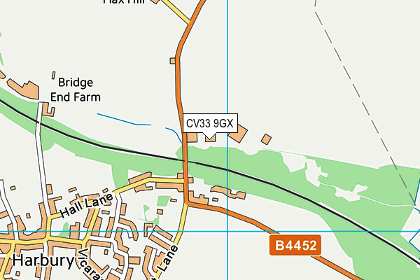 CV33 9GX map - OS VectorMap District (Ordnance Survey)