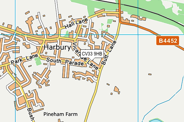CV33 9HB map - OS VectorMap District (Ordnance Survey)