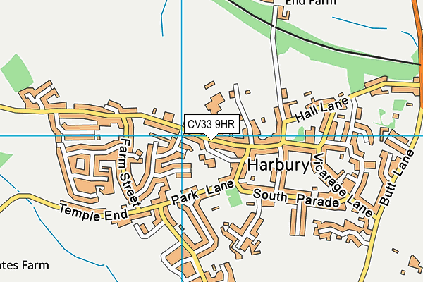 Harbury CofE Primary School map (CV33 9HR) - OS VectorMap District (Ordnance Survey)
