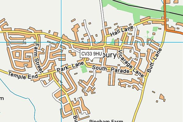 CV33 9HU map - OS VectorMap District (Ordnance Survey)