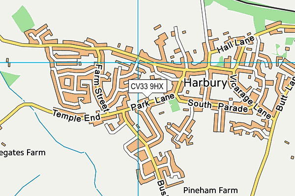 CV33 9HX map - OS VectorMap District (Ordnance Survey)