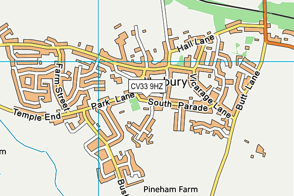 Harbury Village Hall map (CV33 9HZ) - OS VectorMap District (Ordnance Survey)