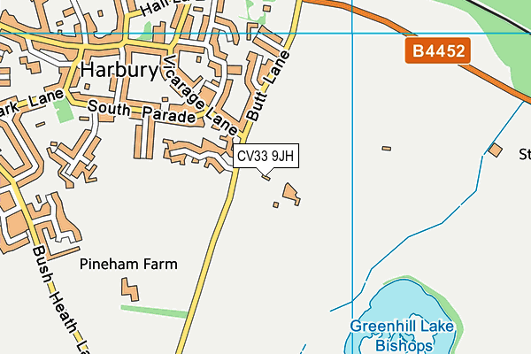 CV33 9JH map - OS VectorMap District (Ordnance Survey)