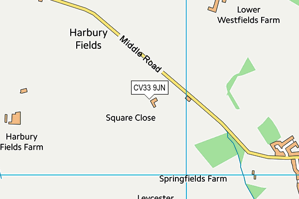 Harbury Rugby Club map (CV33 9JN) - OS VectorMap District (Ordnance Survey)