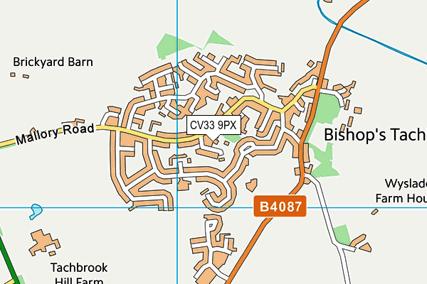 CV33 9PX map - OS VectorMap District (Ordnance Survey)