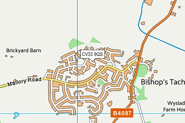 CV33 9QS map - OS VectorMap District (Ordnance Survey)