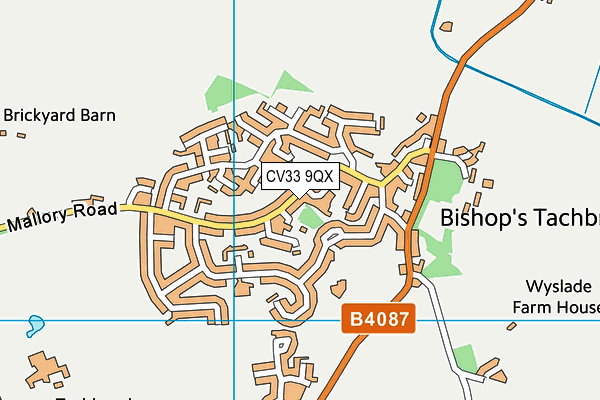CV33 9QX map - OS VectorMap District (Ordnance Survey)