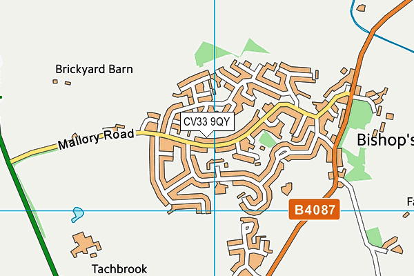 CV33 9QY map - OS VectorMap District (Ordnance Survey)