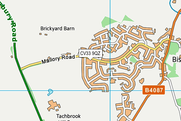 CV33 9QZ map - OS VectorMap District (Ordnance Survey)