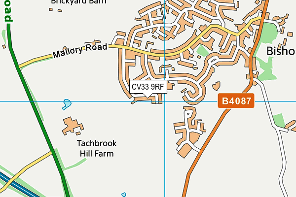 CV33 9RF map - OS VectorMap District (Ordnance Survey)