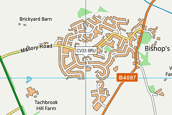 CV33 9RU map - OS VectorMap District (Ordnance Survey)