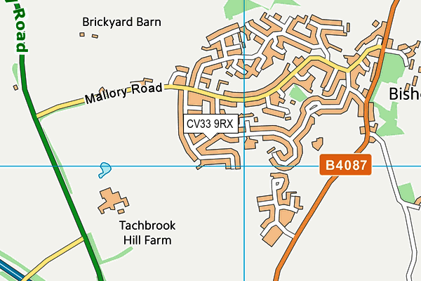 CV33 9RX map - OS VectorMap District (Ordnance Survey)