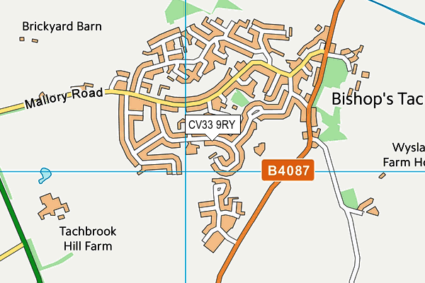 Bishops Tachbrook C Of E Primary School map (CV33 9RY) - OS VectorMap District (Ordnance Survey)