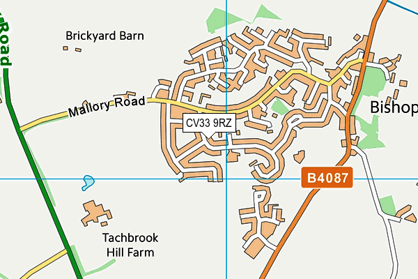 CV33 9RZ map - OS VectorMap District (Ordnance Survey)