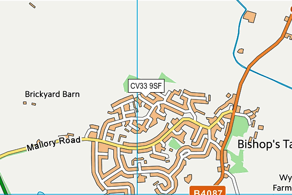 CV33 9SF map - OS VectorMap District (Ordnance Survey)