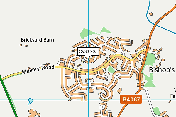 CV33 9SJ map - OS VectorMap District (Ordnance Survey)