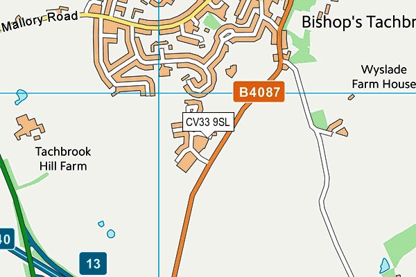 CV33 9SL map - OS VectorMap District (Ordnance Survey)
