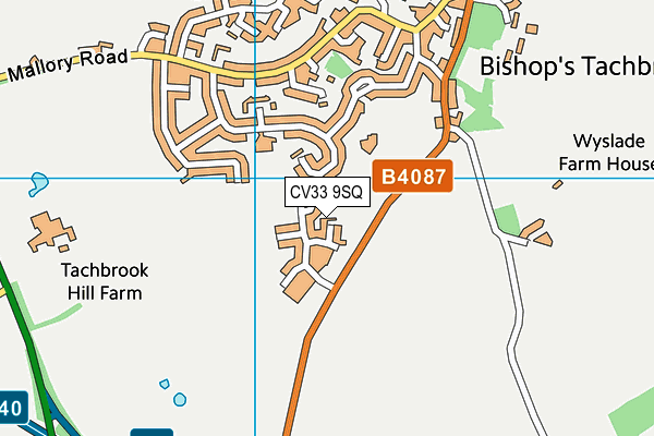 CV33 9SQ map - OS VectorMap District (Ordnance Survey)