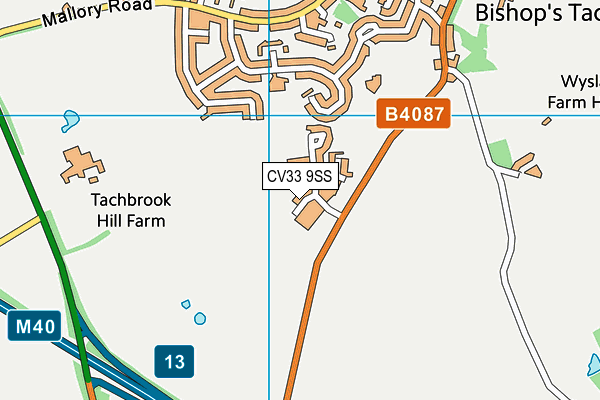 CV33 9SS map - OS VectorMap District (Ordnance Survey)