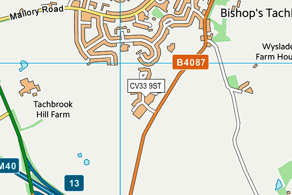 CV33 9ST map - OS VectorMap District (Ordnance Survey)