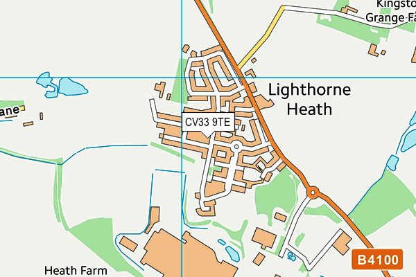 CV33 9TE map - OS VectorMap District (Ordnance Survey)