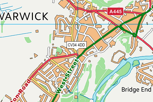 Westgate Primary School map (CV34 4DD) - OS VectorMap District (Ordnance Survey)