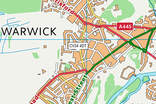 CV34 4DT map - OS VectorMap District (Ordnance Survey)