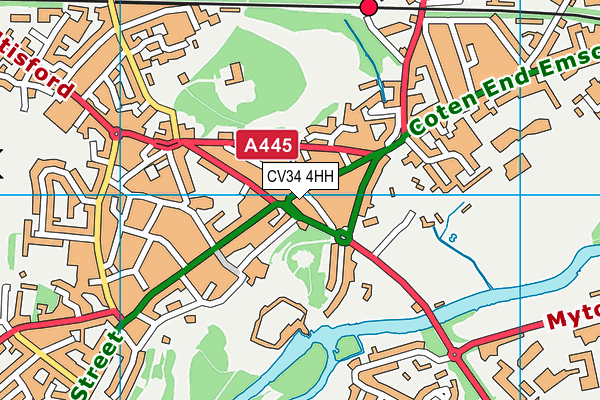 CV34 4HH map - OS VectorMap District (Ordnance Survey)