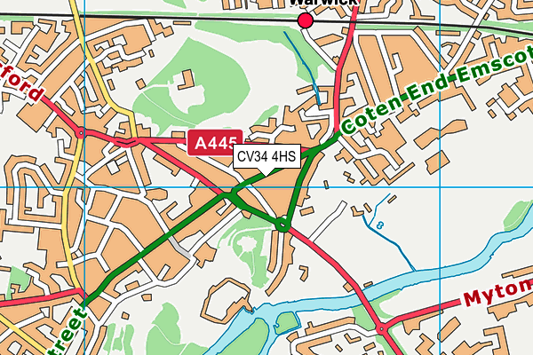 CV34 4HS map - OS VectorMap District (Ordnance Survey)