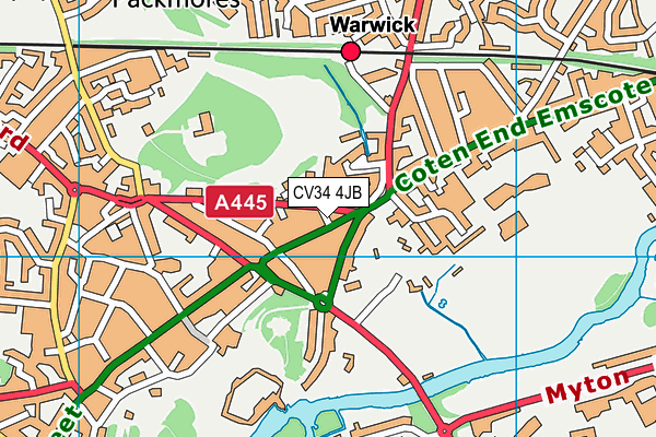 CV34 4JB map - OS VectorMap District (Ordnance Survey)