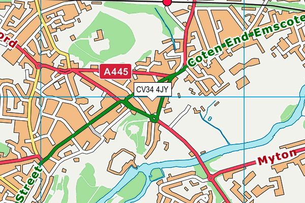 CV34 4JY map - OS VectorMap District (Ordnance Survey)