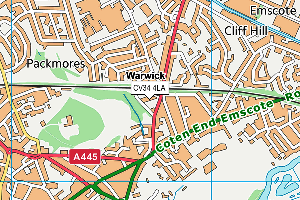 CV34 4LA map - OS VectorMap District (Ordnance Survey)