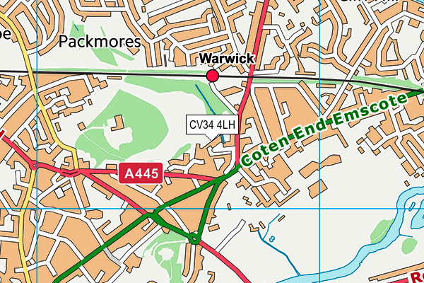 CV34 4LH map - OS VectorMap District (Ordnance Survey)