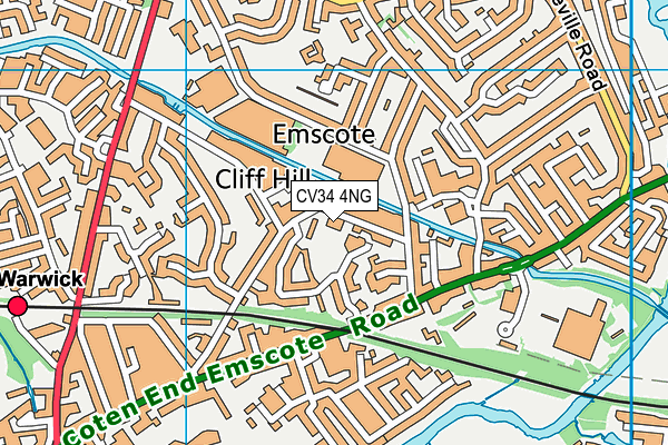 CV34 4NG map - OS VectorMap District (Ordnance Survey)