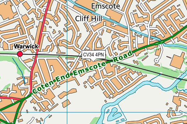 CV34 4PN map - OS VectorMap District (Ordnance Survey)