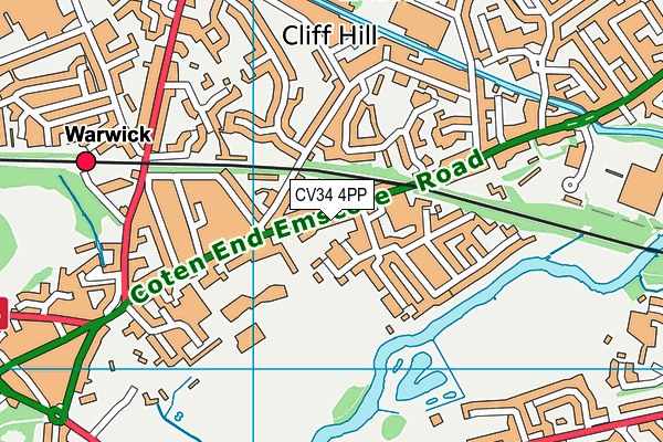 CV34 4PP map - OS VectorMap District (Ordnance Survey)